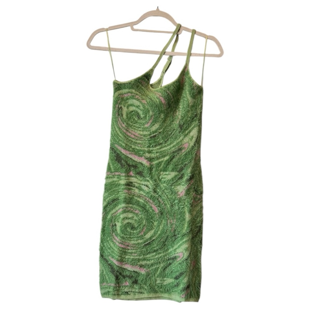 House of Sunny Hot Springs Hockney Mini Dress in Grass, Small, NWT - Picture 8 of 11
